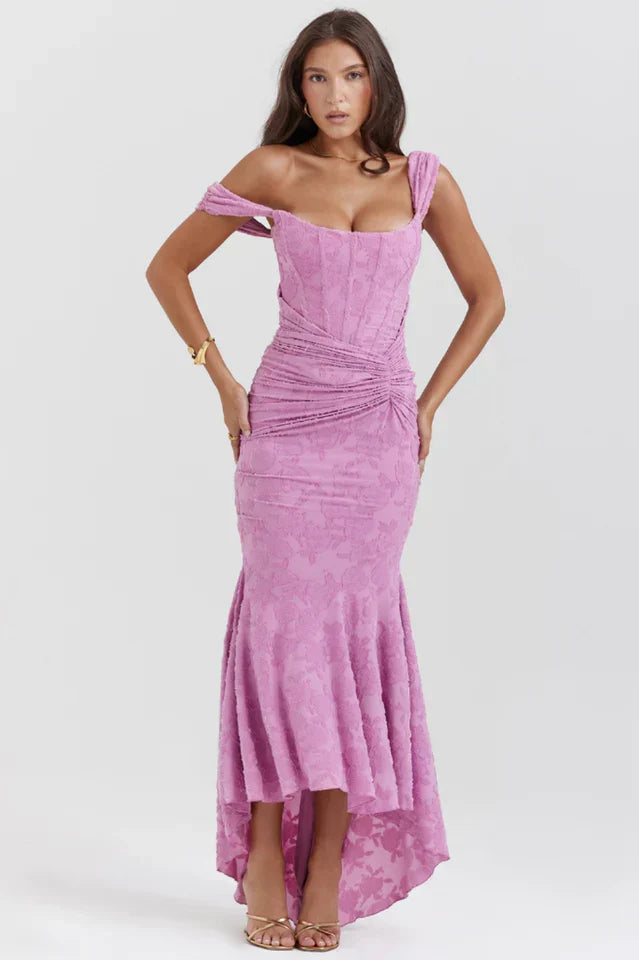 Lara | Maxi Dress with Floral Texture